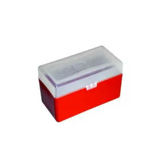 Megaline Ammo Box-50 Bullets Cal 357 Orange/Transparent **