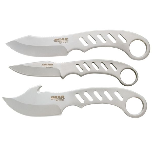 Bear Edge 3 Piece Game Knife Set 440 Stainless Steel Blades 61520