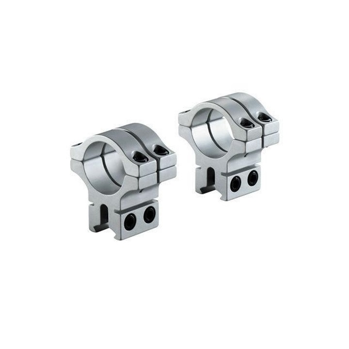 BKL-263 1 Long Double Strap Dovetail Rings - Silver