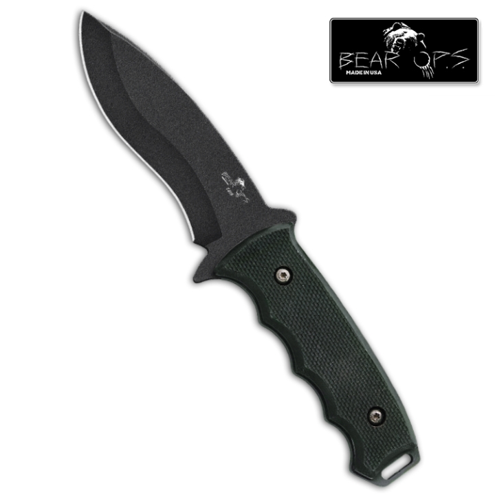 Bear OPS 9 3/8" Contant G10 Coated with Kydex Sheath Knife