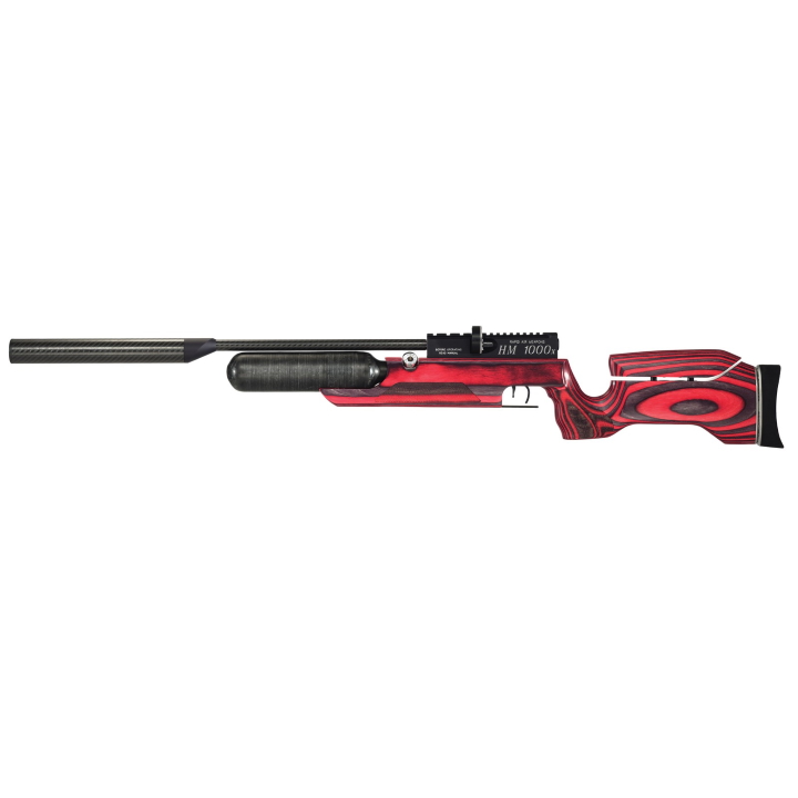 RAW HM1000X LRT .22 cal with Red Laminate Left Hand Action Air Rifle