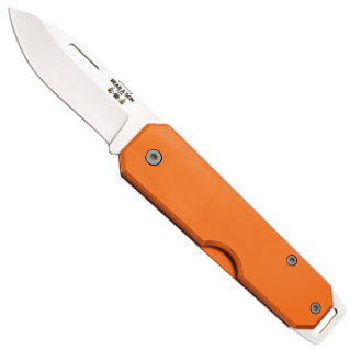 Bear 3 7/8" Drop Point Folder Orange Alumin