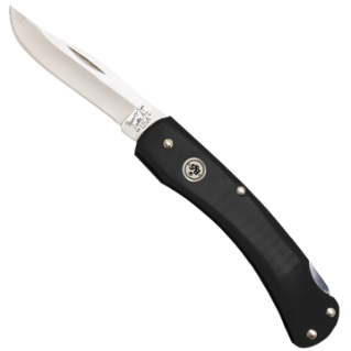 Bear 3 3/4" Black Delrin Midsize Lock Back Knife **