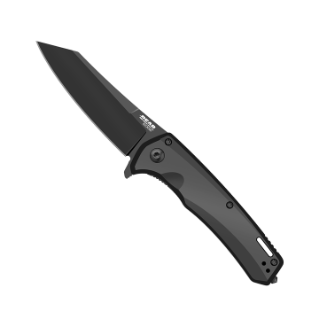 Bear Edge 4 1/2" Blk Alu Side Liner w/ Reverse Tanto Blade & Glass Breaker