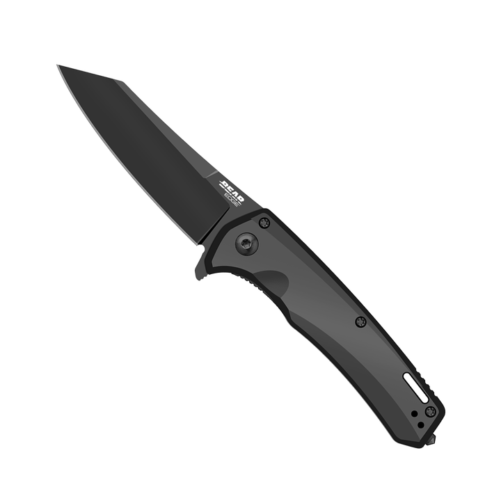 Bear Edge 4 1/2" Blk Alu Side Liner w/ Reverse Tanto Blade & Glass Breaker