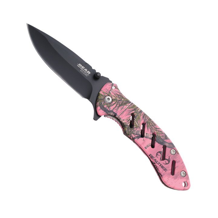 Bear Edge Brisk 1.0 4 1/16" Real Tree  Edge Pink Camo Frame Lock Folder