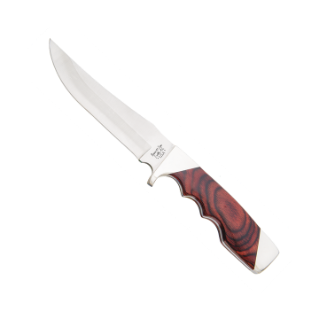 Bear & Son 9 1/4" Trophy Hunter Knife with Rosewood Handle & Leather Sheath