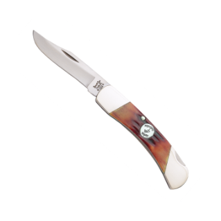 Bear & Son 3 3/4" Red Stag Med Lockback