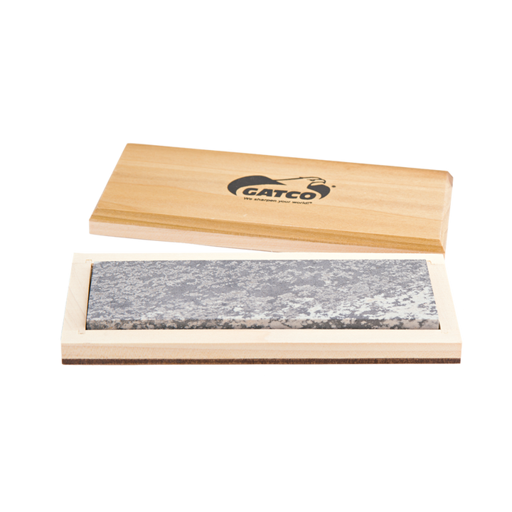 Gatco 6" 100% Natural Soft Arkansas Stone in Wood Storage Box