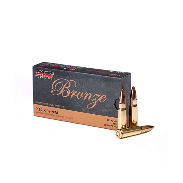 PMC .762x39mm 123GR FMJ Bronze Line - 20 Bullets per Pack