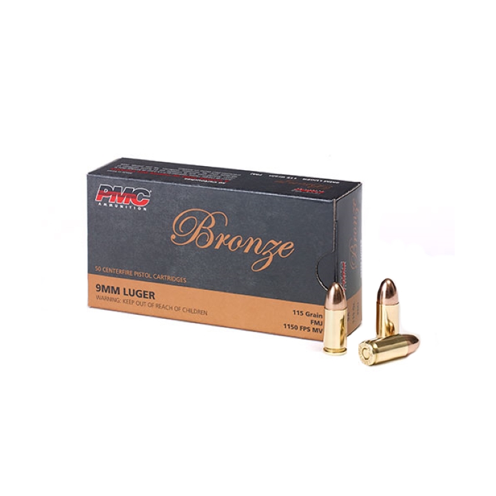 PMC .9x19mm LUGER 115GR FMJ - 50 Bullets per Pack