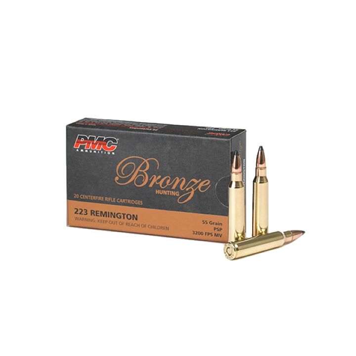 PMC .223 Remington 55 Grain SP Bronze Line - 20 Bullets per Pack