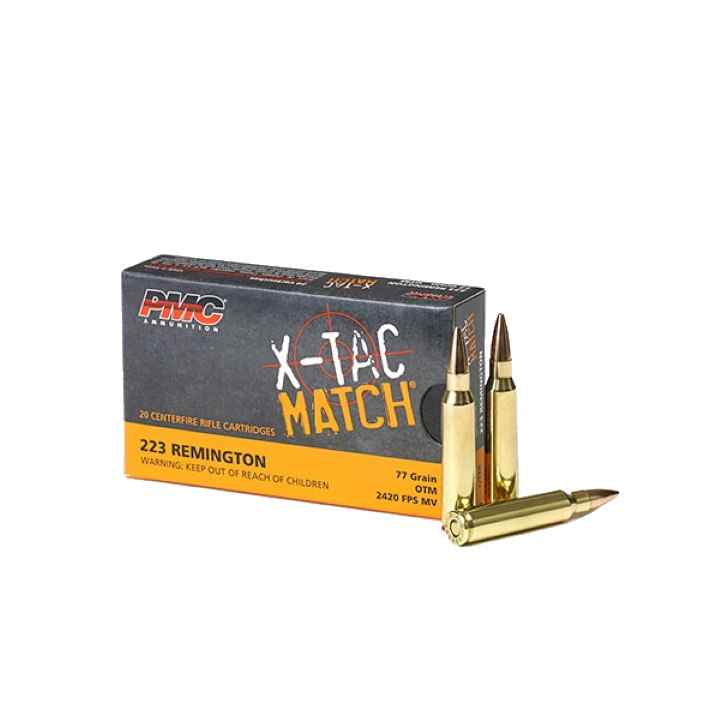 PMC .223 Remington 77GR OTM X-TAC Match - 20 Bullets per Pack