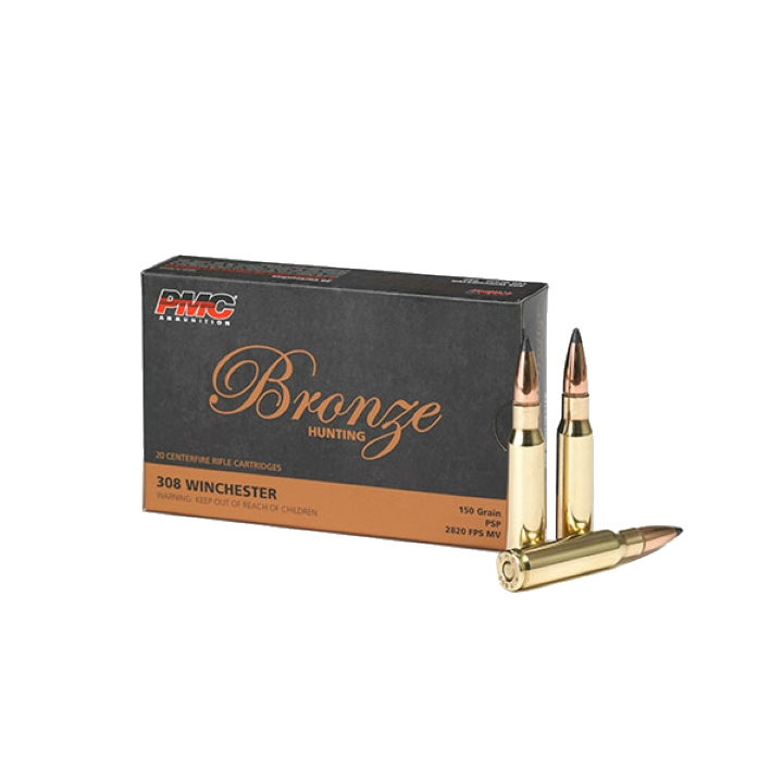 PMC .308 Winchester 150 Grain SP Bronze Line - 20 Bullets per Pack