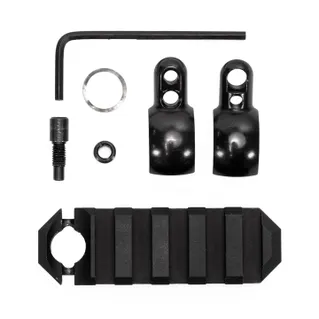 GrovTec Tube Mount Rail 2.6" 5 Slot  .675 - .725 Barrel Band Mounted Picatinny Rail **