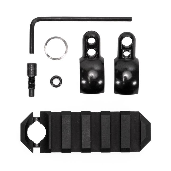 GrovTec Tube Mount Rail 2.6" 5 Slot  .675 - .725 Barrel Band Mounted Picatinny Rail **