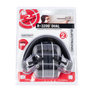 Radians R3200 dual mic slim line with imput jack Aqua and black