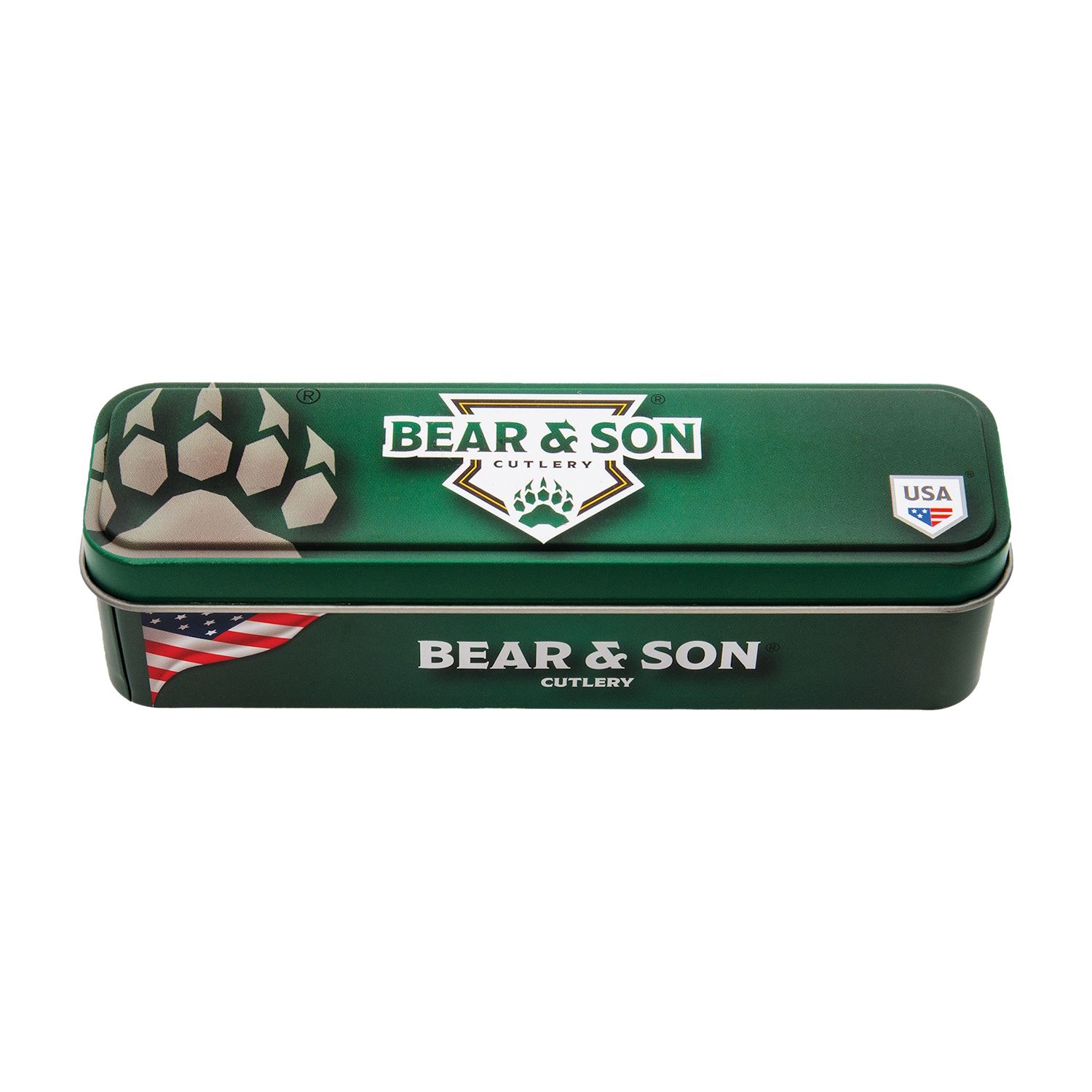 Bear & Son Green Tin 143 x 38 x 38mm