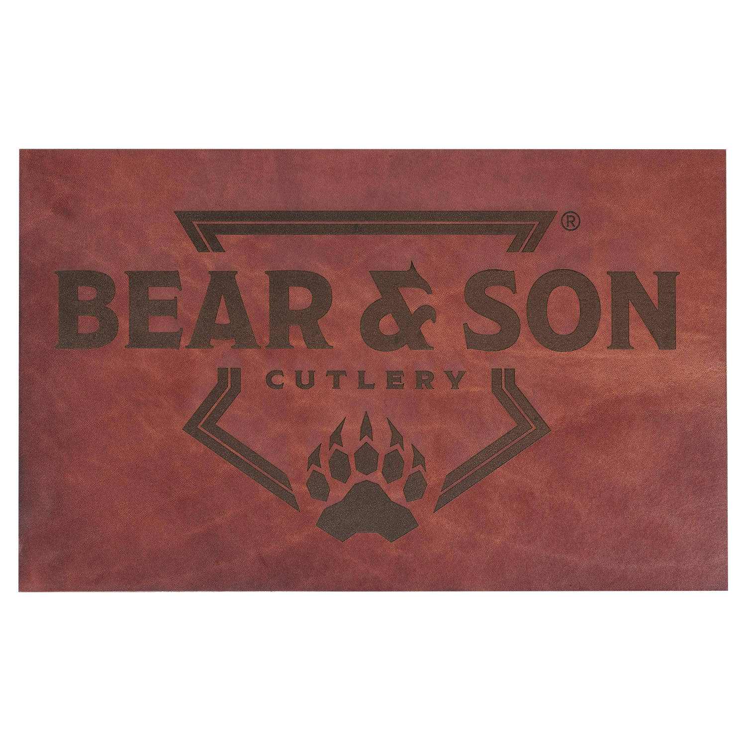 Bear & Son Large Brown Leather Mat