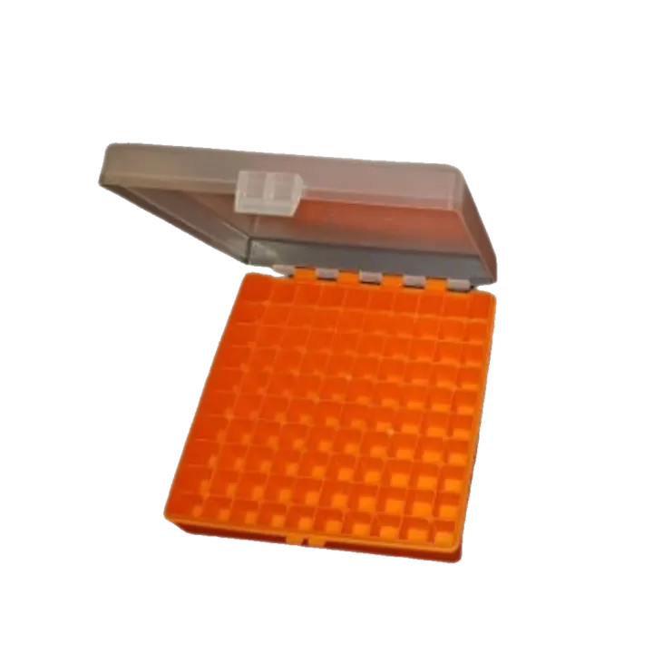 Megaline 9mm Ammo Box 100 Bullets capacity Orange with opaque lid **