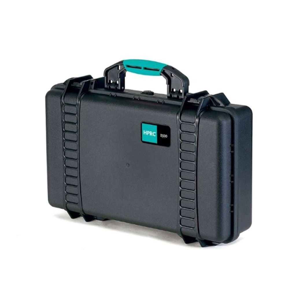 HPRC 2550W - Wheeled Hard Case Empty with Turquoise Handle (Grey)