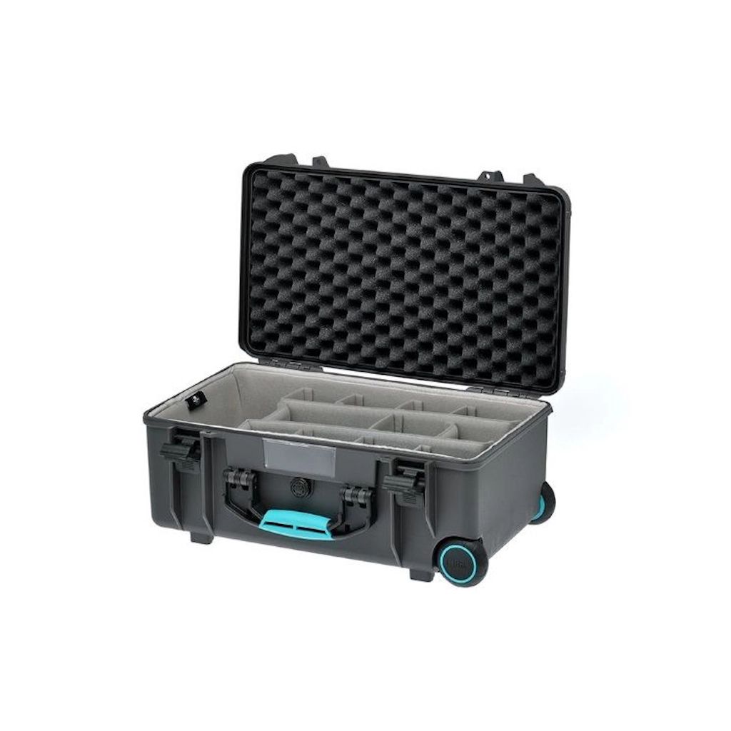 HPRC 2550W - Wheeled Hard Case + Second Skin Liner & Divider Kit (Grey / Turquois)
