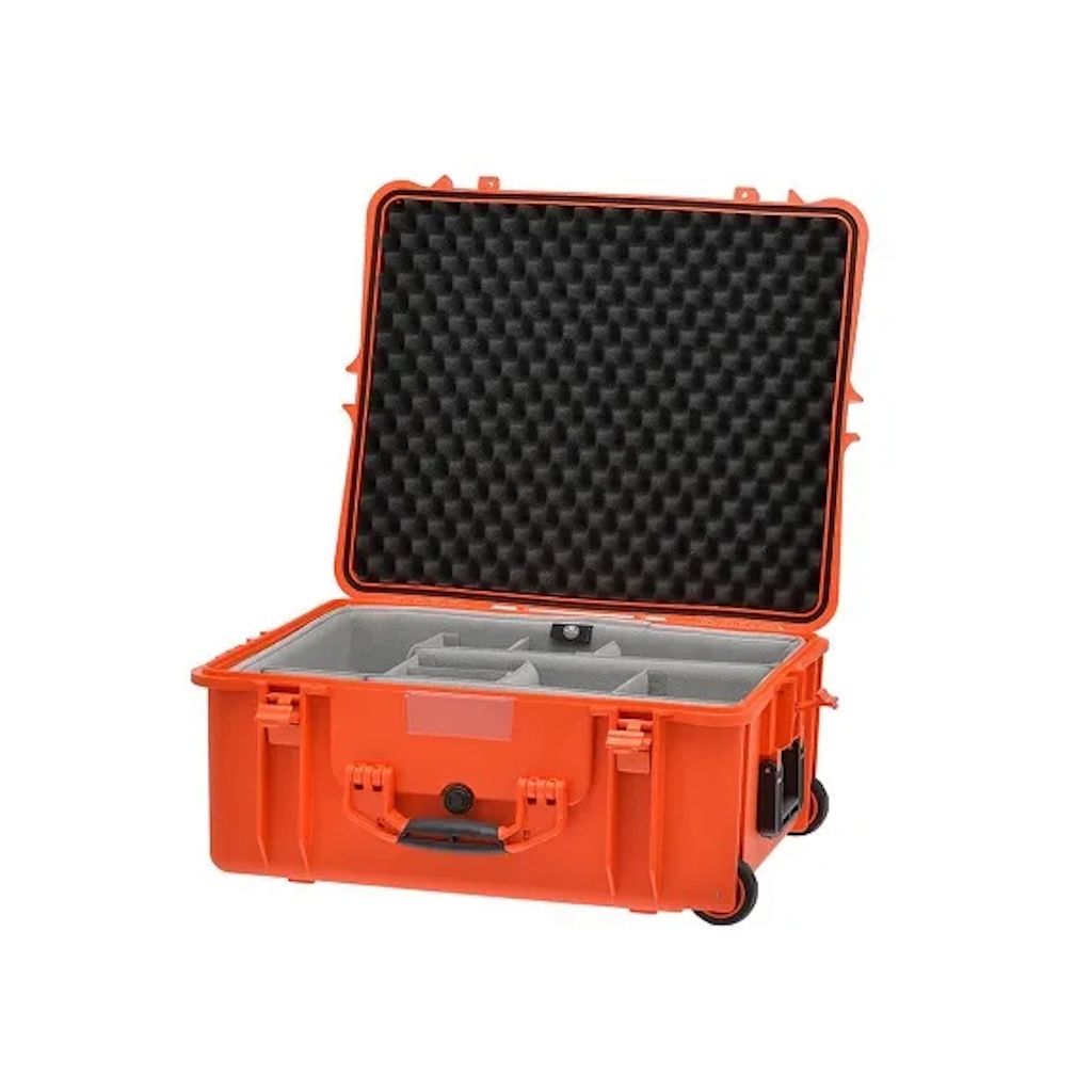 HPRC 2700W - Hard Case with Wheels & Second Skin Divider (Orange)