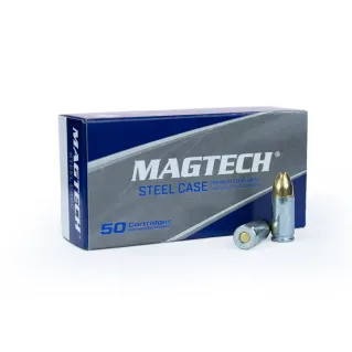 Magtech 9mm Luger 124GR FMJ (Steel Case) 50 bullets per Pack