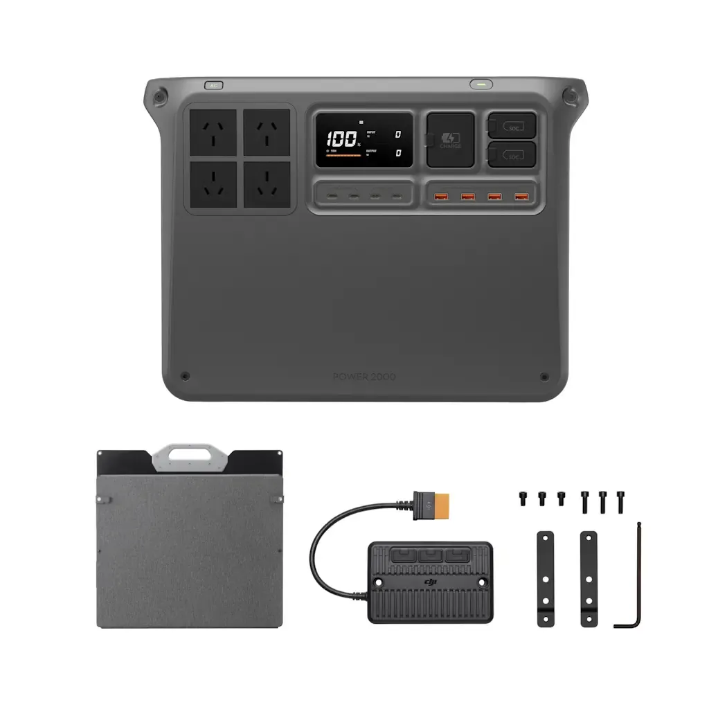 DJI Power 2000 & 200W Foldable Solar Panel × 1