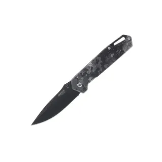 Bear Edge 3" Folding Drop Point Knife (Grey) with Fire Starter