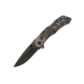 Bear Edge 3" Folding Drop Point Knife (Tan) with Fire Starter