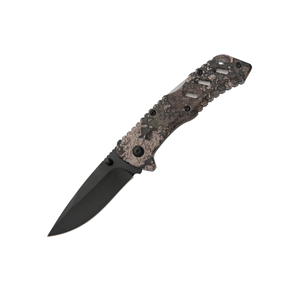 Bear Edge 3" Folding Drop Point Knife (Tan) with Fire Starter