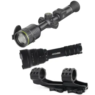 Pixfra Volans Night Vision Riflescope with LED Torch & QD Ring Mount Kit