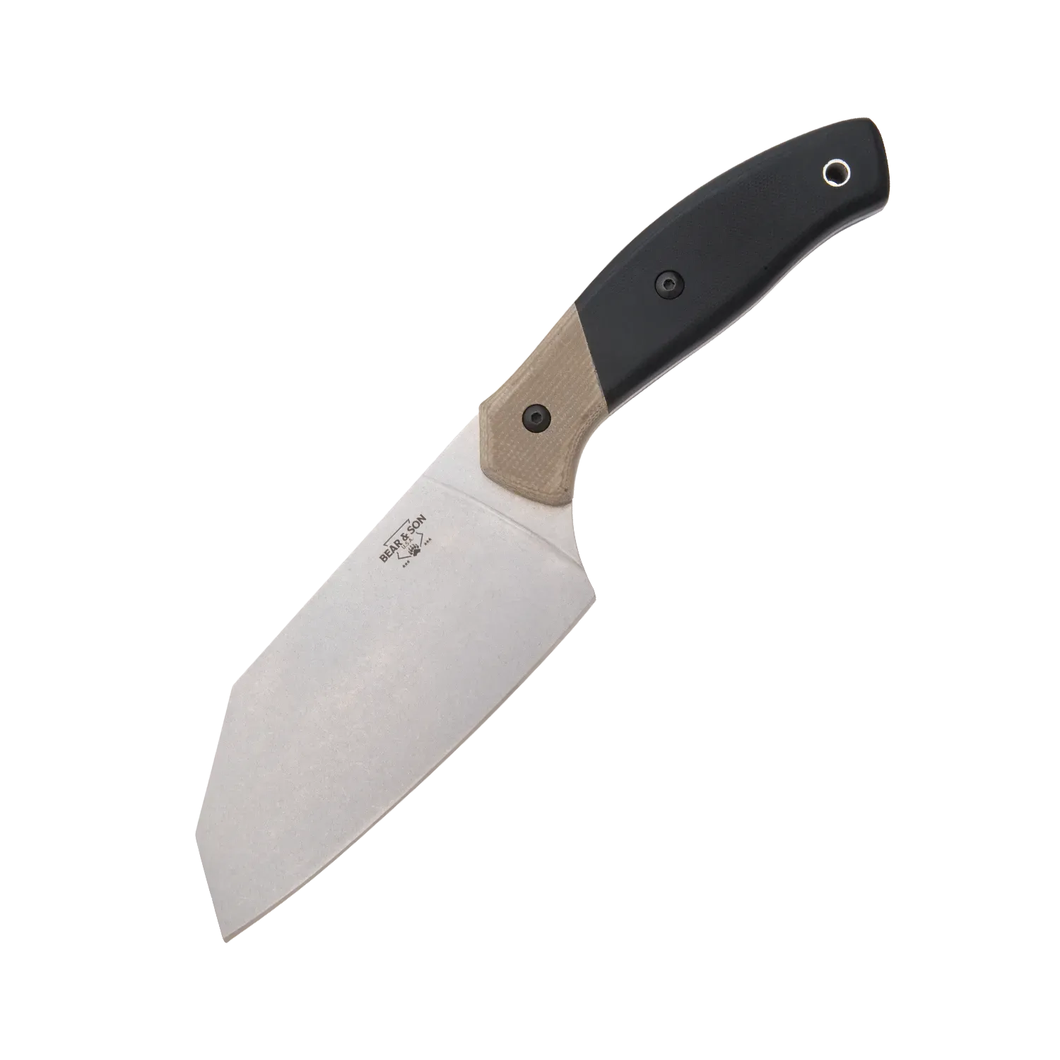 Bear & Son 10 1/8" Black G10 Professional Chopping Knife with Knife Guard