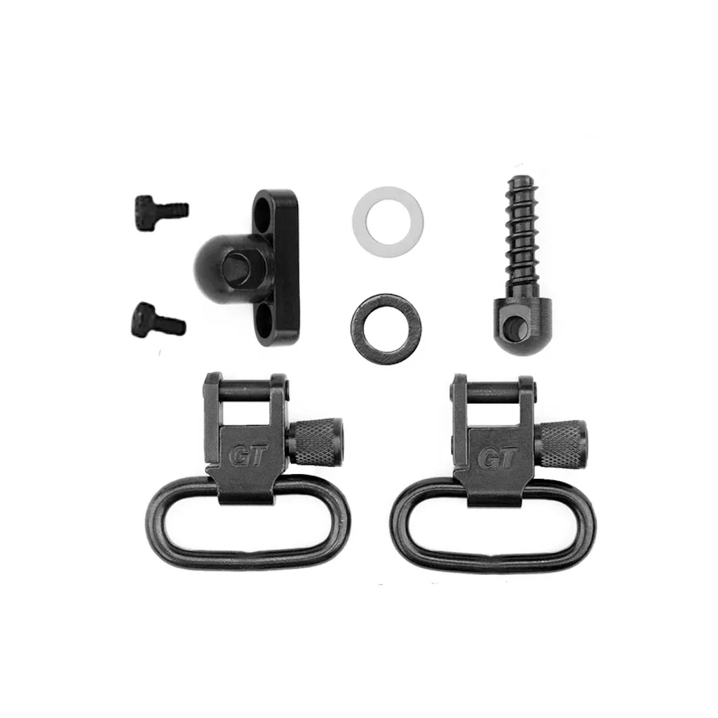 GrovTec Side-By-Side Double Barrels Set Black Oxide Finish - 1" Loops Pair