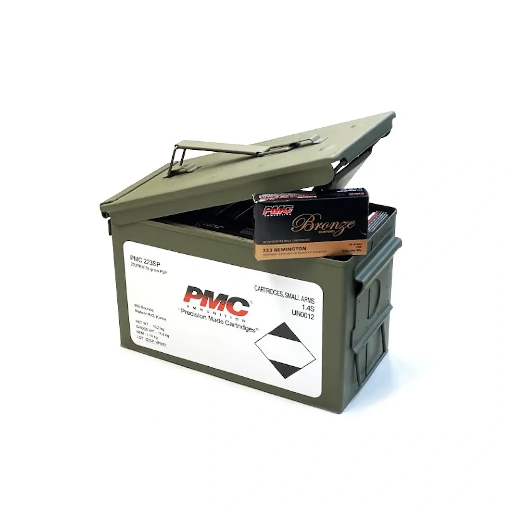 PMC .223 Remington 55 Grain SP Bronze Line - 800 Bullets Ammo Box