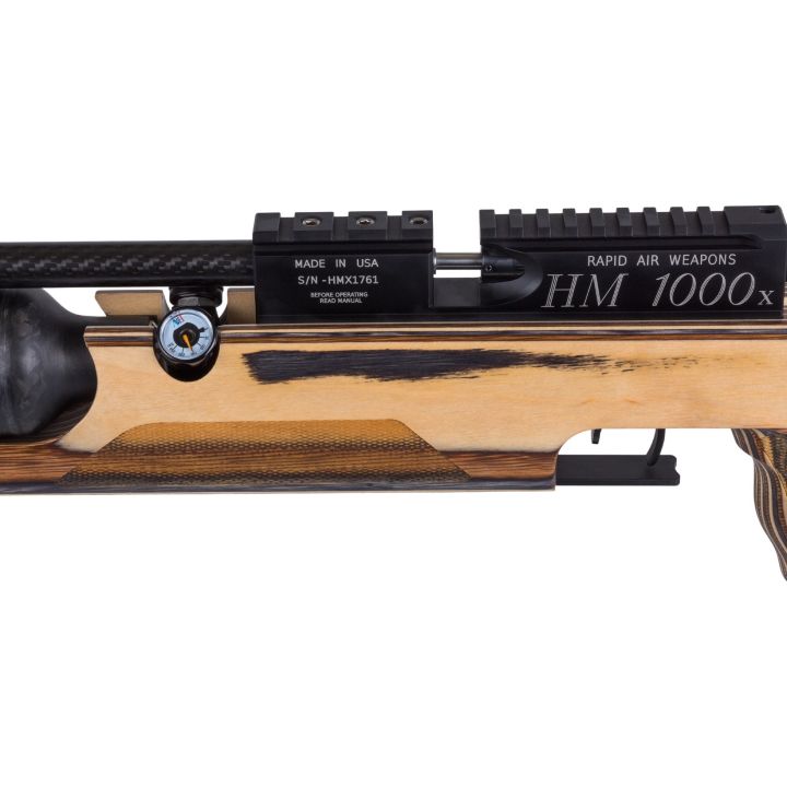 RAW HM1000X LRT .25 cal with Tan Laminate Left Hand Action Air Rifle