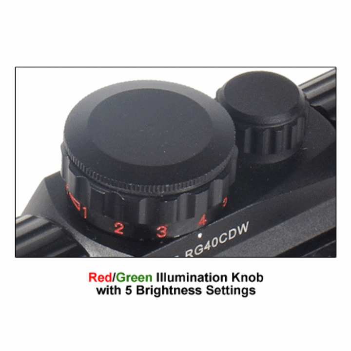 Leapers UTG 1x38mm Red/Green Circle Dot Sight with QD Picatinny Mount