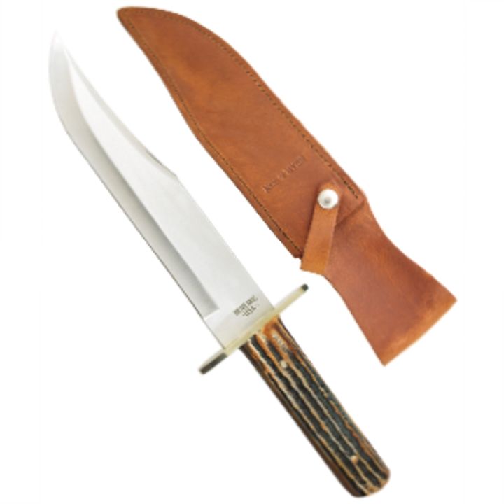 Bear 14 3/8" Bowie Indian Stag with Sheath