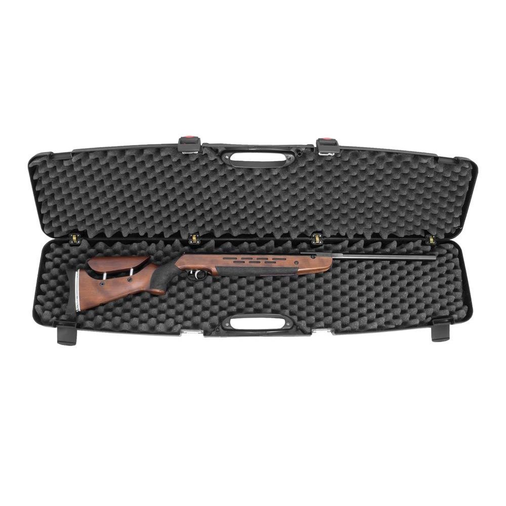 Megaline Rifle Case with Egg Foam & 2 Combination Locks - Black (125 x 25 x 11cm)