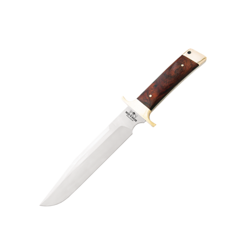 Bear & Son 15" Freedom Fighting Bowie Cocobola Knife with Leather Sheath