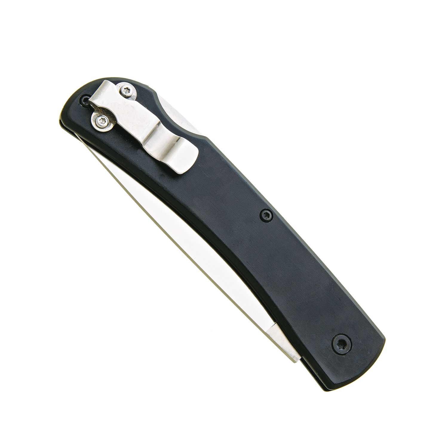 Bear & Son 4 5/8" Black Aluminium Large Locking Farmhand Knife with Clip