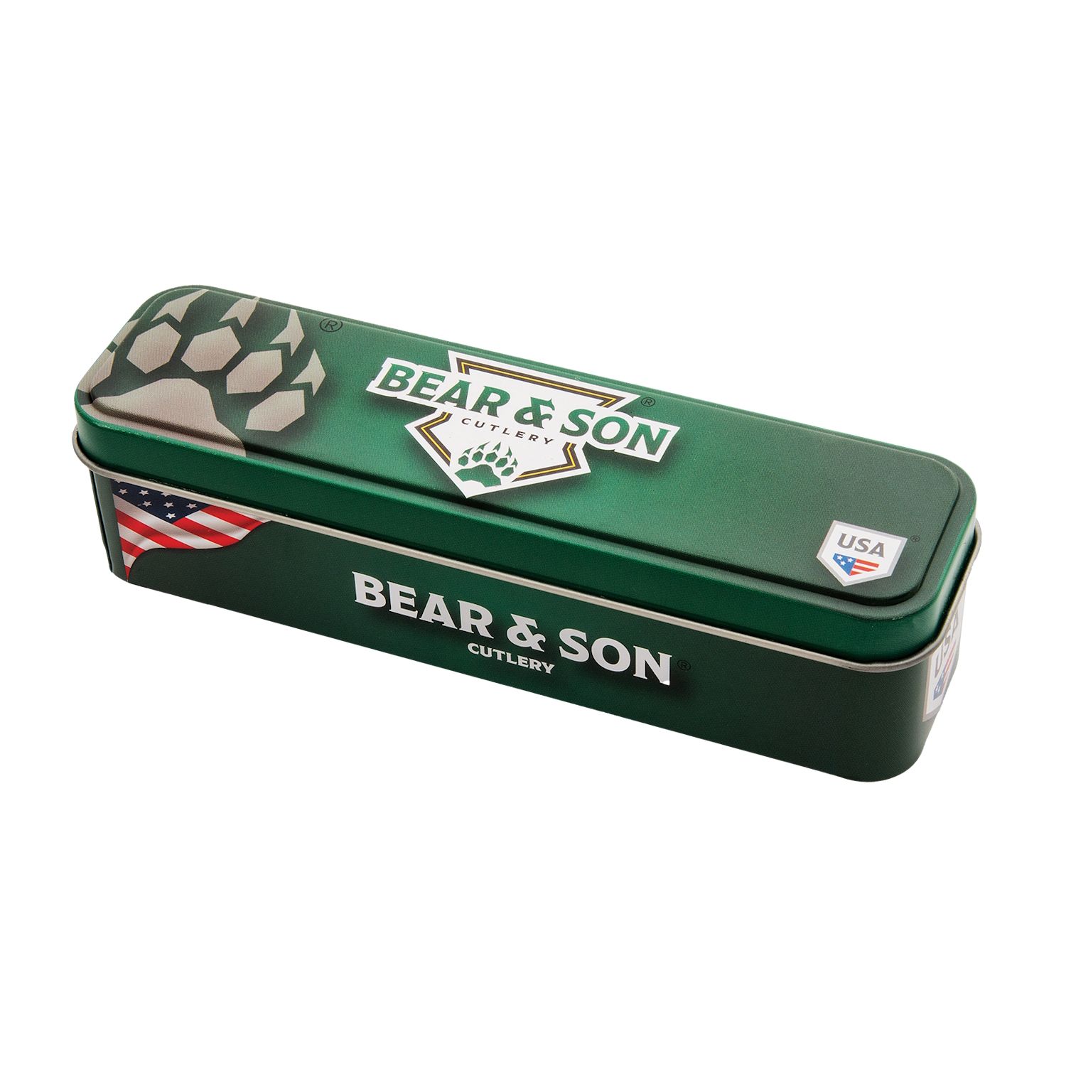 Bear & Son Green Tin 143 x 38 x 38mm