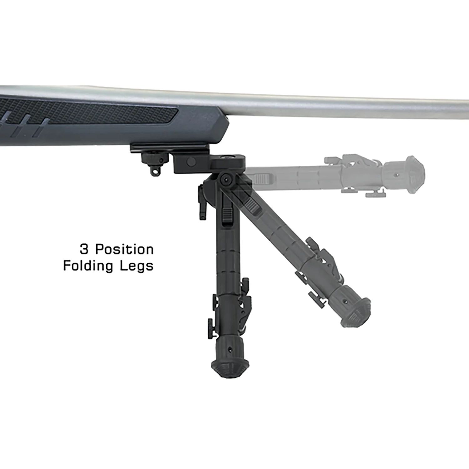 UTG Recon 360 bipod 5.5-7" Picatinny rail with swivel adaptor