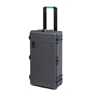 HPRC 2745W - Wheeled Hard Case with Cubed Foam (Grey) Kit with 4x Stainless Steel Clips