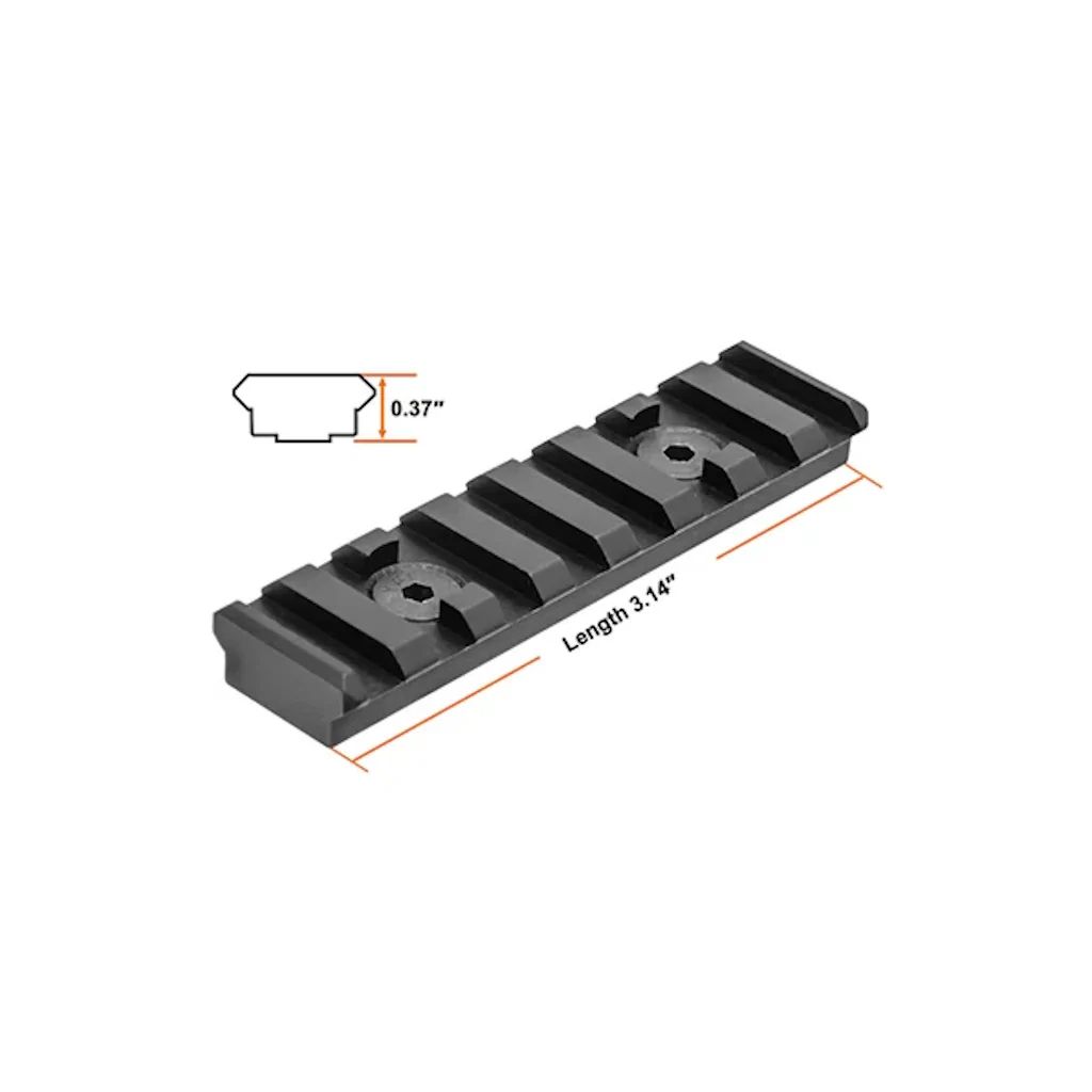 UTG PRO M-LOK 8-Slot Picatinny Rail Section Black