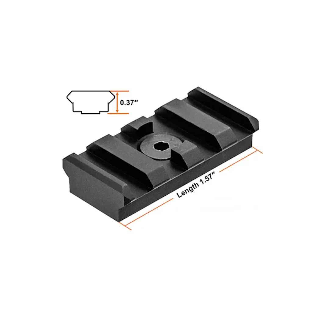 UTG PRO M-LOK 4-Slot Picatinny Rail Section Black