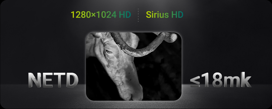 Pixfra SIRUS HD Thermal Monocular OLED 50mm Pix 1280x1024 Dis 1920x1080