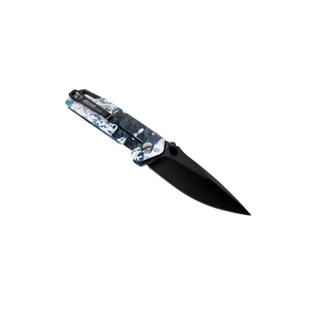 Bear Edge 3" Folding Spear Point Knife (Blue) with Fire Starter