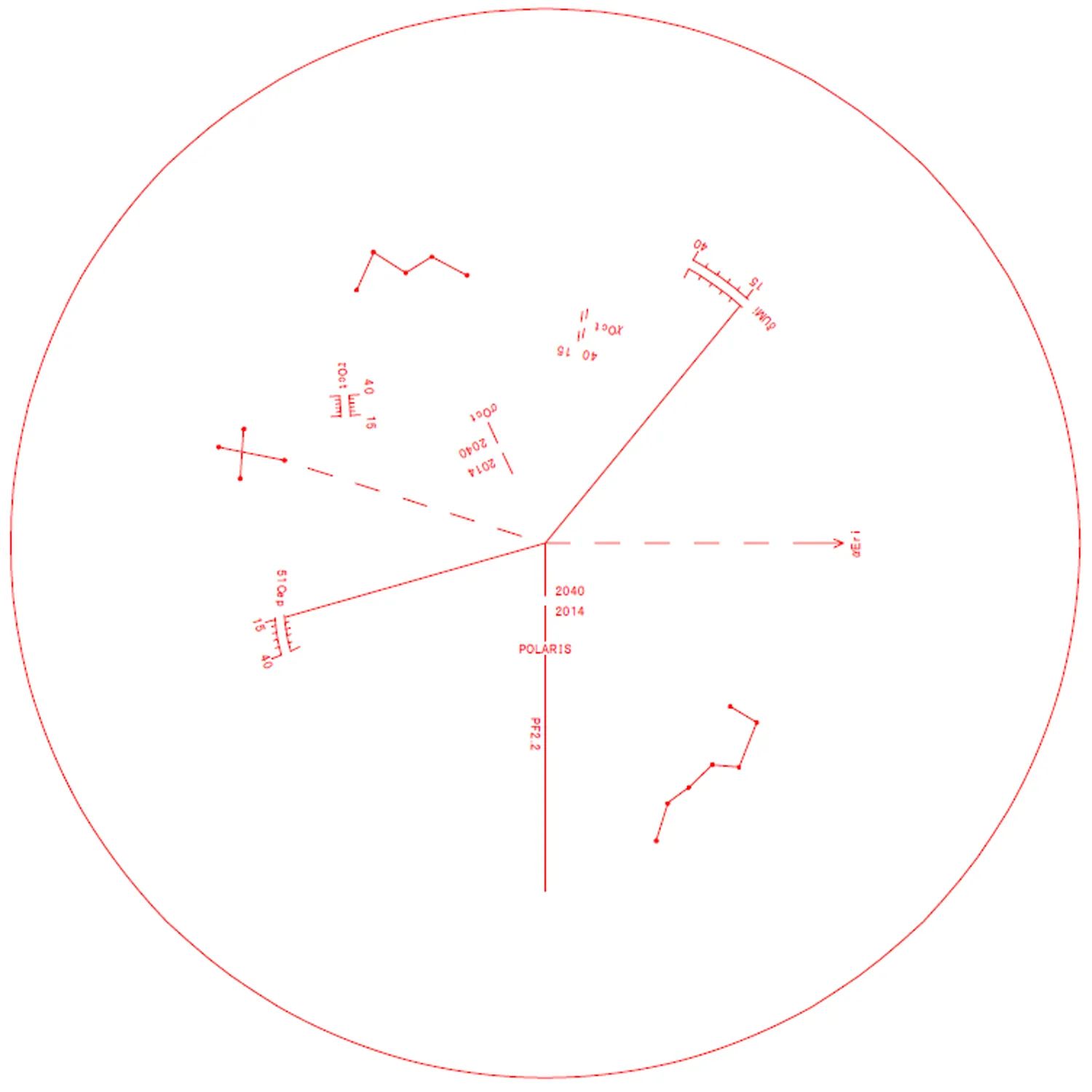 Vixen PF-L II POLARIE 5x20 Polar Alignment Scope Accessory